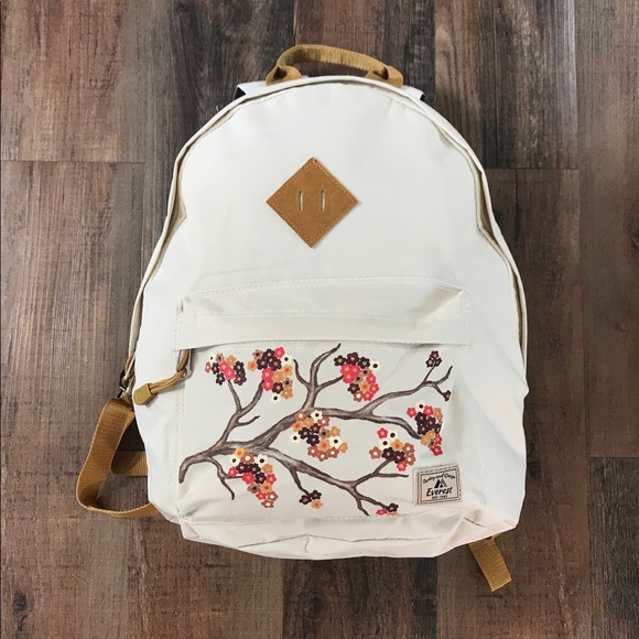 Everest Handbags - Everest Backpack with Painted Cherry Blossoms